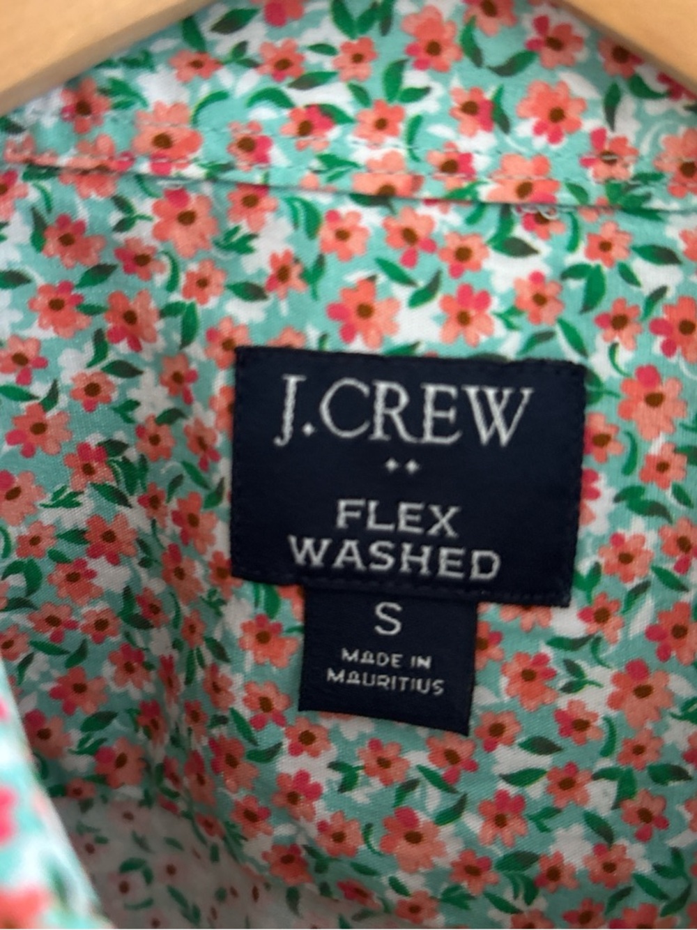 J.Crew Flex Washed Floral Button Down Shirt Mens Small StretchCotton Short Sleev - Picture 3 of 7